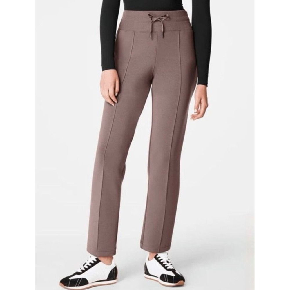 Spanx AirEssentials Luxe Heavy Tapered Leg Pants Mauve Brown 1X